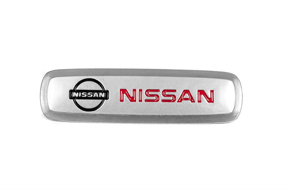 Nissan Alumīnija emblēma auto paklājiņiem (1 gab.) Foto 1
