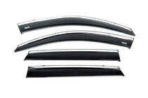 Kia Sorento II XM 2009–2014 Logu vēja deflektori ar hromētu līsti (4 gab., Niken) foto 4