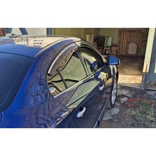 Logu vēja deflektori ar hromētu līsti (4 gab., Niken) Renault Fluence 2009–2016 foto 3