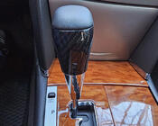 Toyota Land Cruiser Prado 150 2009–2023 Pārnesumu pārslēga rokturis (melna āda + oglekļa šķiedra) foto 2