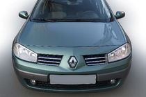 Renault Megane II 2004–2009 Radiatora režģa uzlikas (modelis 2004-2006, 6 gab., nerūsējošais tērauds) Carmos - turku teras foto 1