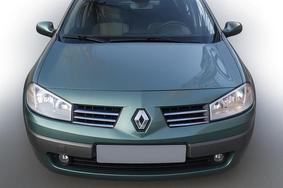 Renault Megane II 2004–2009 Radiatora režģa uzlikas (modelis 2004-2006, 6 gab., nerūsējošais tērauds) Carmos - turku teras Image