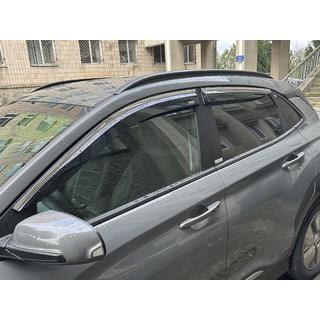Logu vēja deflektori ar hromētu līsti (4 gab., Niken) Hyundai Kona 2023– foto 2