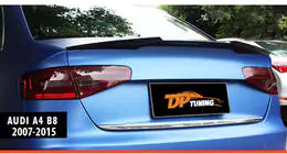Audi A4 B8 2007–2015 DPT M4 spoileris (ABS, spīdīgi melns) foto 2