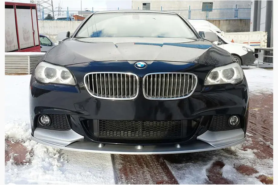 BMW 5. sērija F10/F11 2010–2016 Priekšējā bampera lūpa DPT Lip V-2 (M-Performance, melns spīdīgs) Foto 5