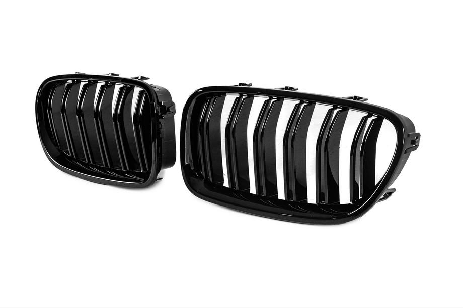 BMW 5. sērija F10/F11 2010–2016 Nieres restes M-Look (spīdīgi melnas) Foto 3