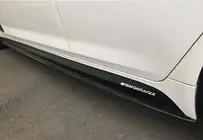 BMW 5. sērija F10/F11 2010–2016 DPT V-1 sliekšņu uzlikas (M-Sport/M5 sliekšņiem, melns spīdīgs) foto 9
