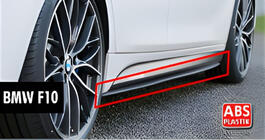 BMW 5. sērija F10/F11 2010–2016 DPT V-2 sliekšņu uzlikas (M-Sport/M5 sliekšņiem, melns spīdīgs) foto 1