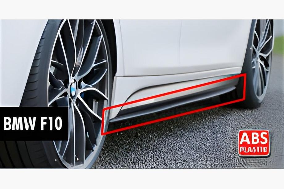 BMW 5. sērija F10/F11 2010–2016 DPT V-2 sliekšņu uzlikas (M-Sport/M5 sliekšņiem, melns spīdīgs) Image