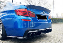 BMW 5. sērija F10/F11 2010–2016 Aizmugurējais difuzors DPT V-1 (M-Performance, melns spīdīgs) foto 6