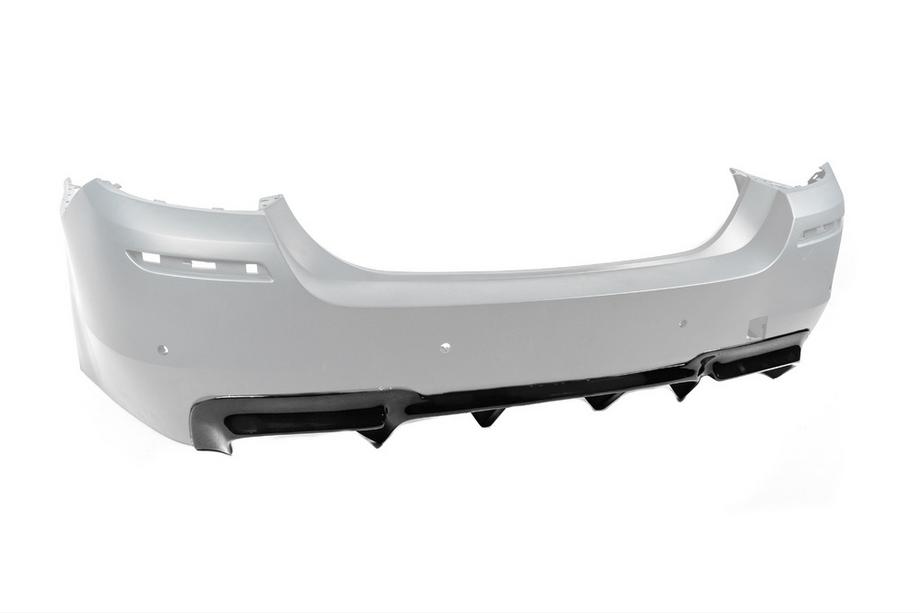BMW 5. sērija F10/F11 2010–2016 Aizmugurējais difuzors DPT V-2 (M-Performance, spīdīgi melns) Foto 2