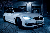 BMW 3. sērija F30/F31 2012–2019 DPT Lip priekšējā bufera lūpa standarta versijai (2015-2018, spīdīgi melna) foto 5