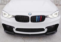 BMW 3. sērija F30/F31 2012–2019 DPT Lip V-1 priekšējā bampera lūpa (M3, melns spīdīgs) foto 4
