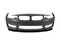 BMW 3. sērija F30/F31 2012–2019 DPT Lip V-2 priekšējā bampera lūpa (M3, melns spīdīgs) foto 8