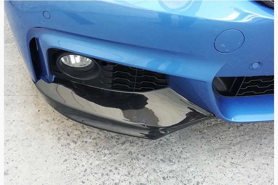 BMW 4 sērija F32/F33/F36 2012–2020 Priekšējā bufera lūpa DPT Flap V-1 (M-Technic, melns spīdīgs) Foto 6