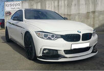 BMW 4 sērija F32/F33/F36 2012–2020 Priekšējā bampera lūpas spoileris DPT LIP V-3 (M-Sport, spīdīgi melns) foto 1