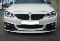 BMW 4 sērija F32/F33/F36 2012–2020 Priekšējā bampera lūpas spoileris DPT LIP V-3 (M-Sport, spīdīgi melns) foto 2