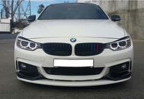 BMW 4 sērija F32/F33/F36 2012–2020 Priekšējā bampera lūpas spoileris DPT LIP V-3 (M-Sport, spīdīgi melns) foto 4