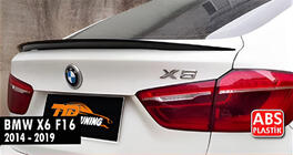 BMW X6 F16 2014–2019 DPT spoileris (spīdīgi melns) foto 6