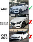 Mercedes C-class W205 2014–2021 Priekšējā bampera lūpa DPT V1 (2014-2018, tikai AMG-Line, melns spīdīgs) foto 3