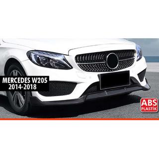 Priekšējā bampera lūpa DPT V1 (2014-2018, tikai AMG-Line, melns spīdīgs) Mercedes C-сlass W205 2014–2021 foto 1