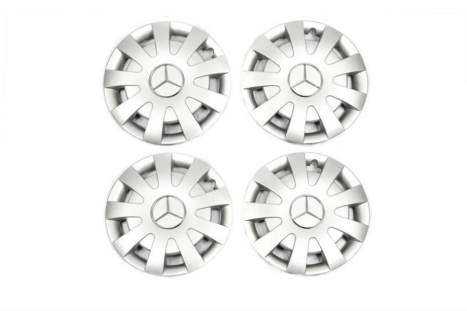 Mercedes Sprinter W907/W910 2018– Riteņu dekoratīvie vāciņi pelēki ABS (ar 1 apmali, 4 gab.) Image