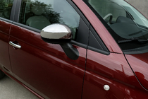 Fiat 500/500L 2013–2022 Hromēti spoguļu uzlikas (2 gab., nerūsējošais tērauds, Carmos) foto 1