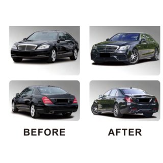 Facelift komplekts W222 AMG S63 Mercedes S-сlass W221 2005–2013 foto 4