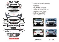 Mercedes C-class W205 2014–2021 Virsbūves komplekts ar difuzoru Coupe (AMG C63-designs 2018-2021) foto 2