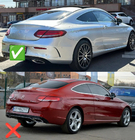 Mercedes C-class W205 2014–2021 Virsbūves komplekts ar difuzoru Coupe (AMG C63-designs 2018-2021) foto 3
