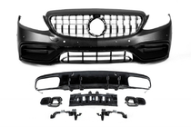 Mercedes C-class W205 2014–2021 Virsbūves komplekts ar difuzoru Coupe (AMG C63-designs 2018-2021) foto 1