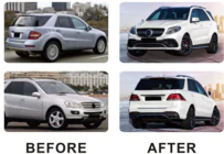 Mercedes ML W164 2005–2011 Restailinga komplekts W166 GLE63 AMG foto 3