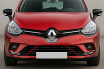 Renault Clio IV 2012–2019 Carmos priekšējās emblēmas apmale (nerūsējošais tērauds) foto 1