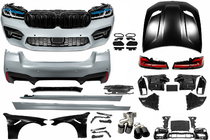 BMW 5. sērija G30/G31 2017–2023 Restailinga komplekts ar motora pārsegu un spārniem (pārbūvei uz M5 Competition 2021) foto 2