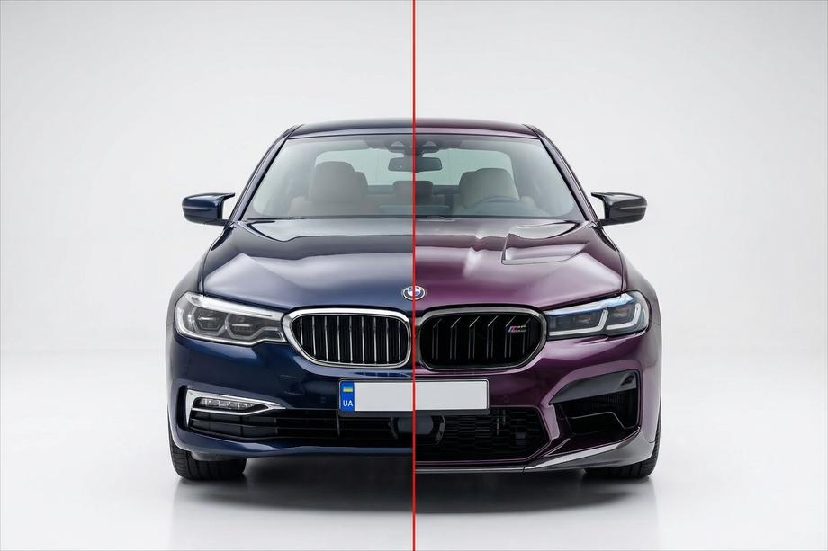 BMW 5. sērija G30/G31 2017–2023 Restailinga komplekts ar motora pārsegu un spārniem (pārbūvei uz M5 Competition 2021) Image