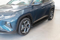 Hyundai Tucson NX4 2021– Sānu sliekšņi Shining Black (2 gab., alumīnijs) foto 5