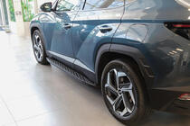 Hyundai Tucson NX4 2021– Sānu sliekšņi Shining Black (2 gab., alumīnijs) foto 7