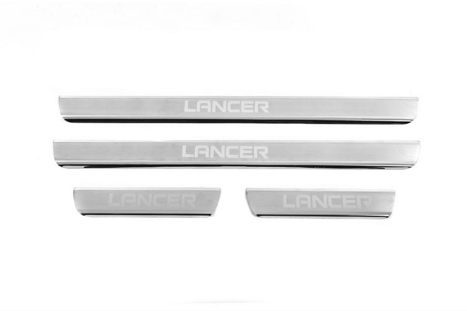 Mitsubishi Lancer 9 2004–2008 Carmos V3 sliekšņu uzlikas (4 gab., nerūsējošais tērauds) Image