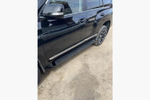 Lexus GX460 2009–2023 Sānu sliekšņi (2 gab., alumīnijs) Balta krāsa (pelēks pakāpiens) foto 10