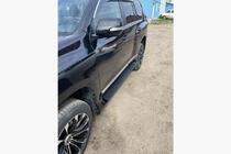 Lexus GX460 2009–2023 Sānu sliekšņi (2 gab., alumīnijs) Balta krāsa (pelēks pakāpiens) foto 9