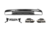 Mercedes C-class W205 2014–2021 Aizmugurējais difuzors ar izplūdes uzgaļiem (C63 dizains 2014-2018) foto 2