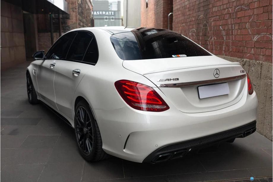 Mercedes C-class W205 2014–2021 Aizmugurējais difuzors ar izplūdes uzgaļiem (C63 dizains 2014-2018) Image