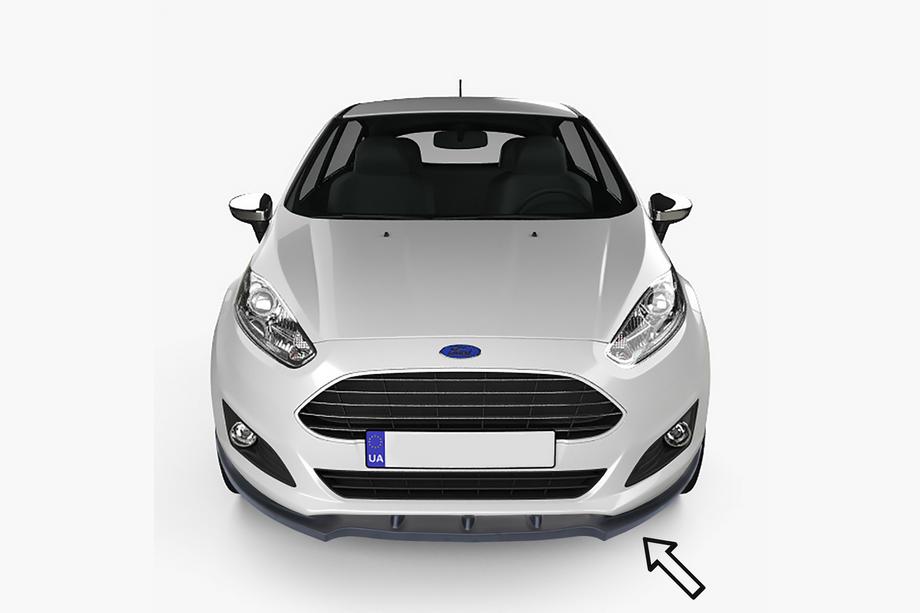 Ford Fiesta 2017– ESA priekšējā bufera lip uzlika (melna) Image