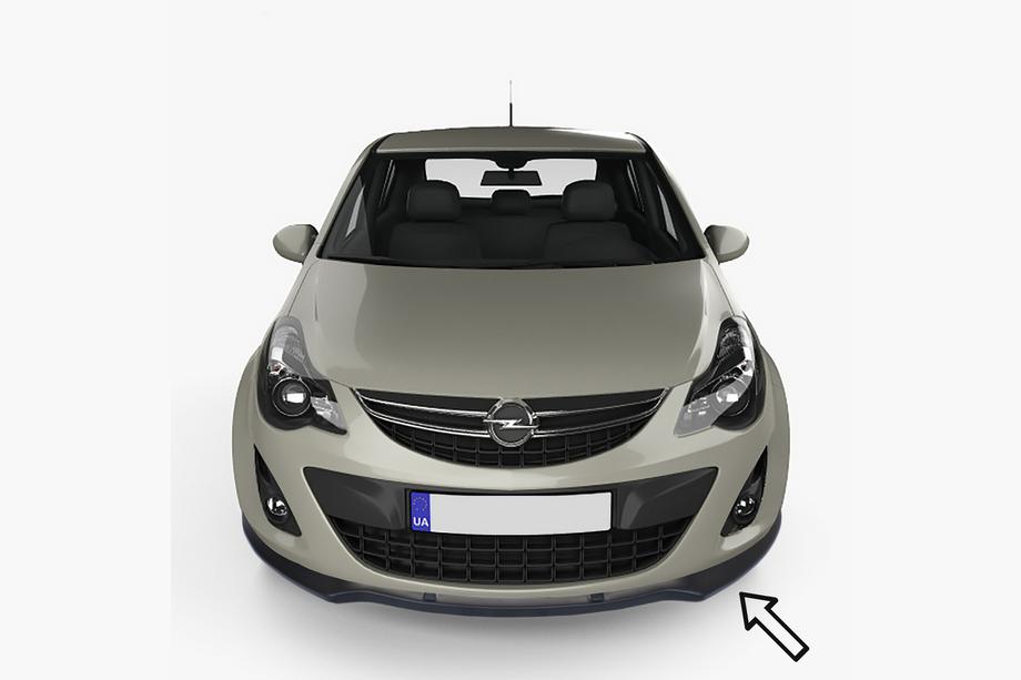 Opel Corsa D 2007–2014 ESA priekšējā lūpa (2010-2014, melna) Image