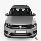 Volkswagen Caddy 2015–2020 ESA priekšējā bufera lip uzlika (melna) foto 1