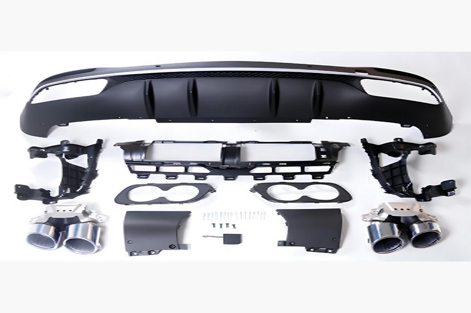 Mercedes GLS X167 2019– Aizmugurējais difuzors ar izplūdes uzgaļiem Silver (GLS53) Image