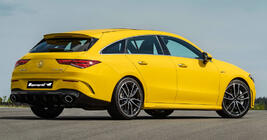 Mercedes CLA C118 2019– Aizmugurējais difuzors ar izplūdes uzgaļiem (CLA35 dizains) foto 3