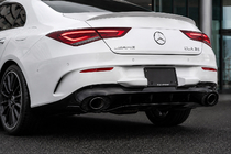 Mercedes CLA C118 2019– Aizmugurējais difuzors ar izplūdes uzgaļiem (CLA35 dizains) foto 2
