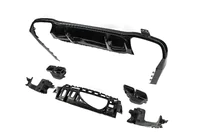 Mercedes E-klase W213 2016–2023 Aizmugurējais difuzors ar izplūdes uzgaļiem E63-Design Black (AMG/AMG-Line 2016-2020) foto 4