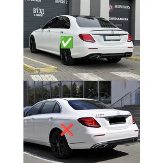 Aizmugurējais difuzors ar izplūdes uzgaļiem E63-Design Black (AMG/AMG-Line 2016-2020) foto 2